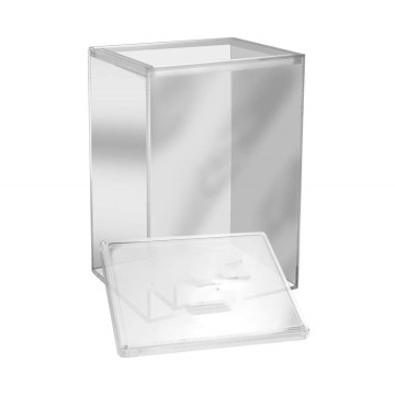 Acrylic Storage Box: Mirror Wedding Invitation Card & Wishing Well Flower Gift Organizer