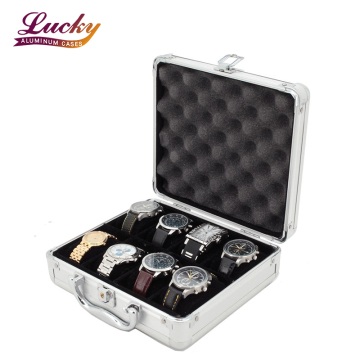 Aluminum Storage Watch Briefcase for 8 Watches