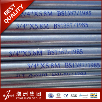 2016 zinc galvanized steel pipe zinc tube zinc thickness