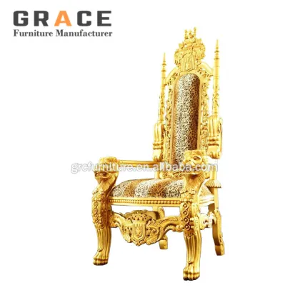 Factory Price Luxury King Gold Royal Throne Chairs