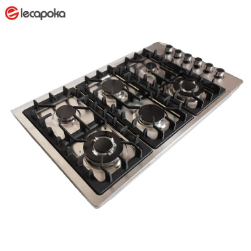 high power 6 burner commercial gas stove