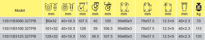 Parameters Of 13S11B3100.32TPB