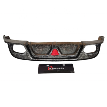 High-Quality C-Style Forged Carbon Fiber Rear Diffuser with LED for 2013-2019 Jaguar F-Type Two-Door Sports Car Rear Lip Body Kit