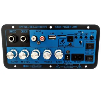 50W Subwoofer Power Amplifier Board with Optical Audio for 12V/24V/220V - Bluetooth Enabled