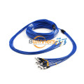 Cables de conexión blindados 12F LC-FC SM blindados de PVC (OFNR)