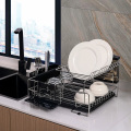 Alimentos grau 2Tier Dish Secying Rack Kitchen Organizer