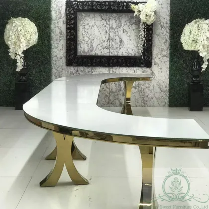 Luxury S-Shaped Banquet Dining Table for Wedding Events