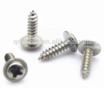 stainless din968 cross recessed pan head tapping screw with collar