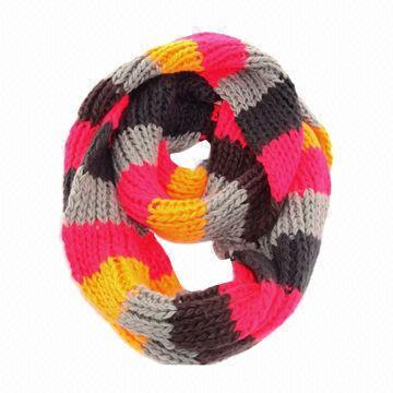 Neon Knitted Infinity Scarf for Ladies