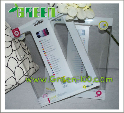 Printed Plastic PVC for iPad Case Folding Box (Green-05)