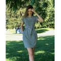 Women's Summer Striped Short Sleeve T Shirt Dress