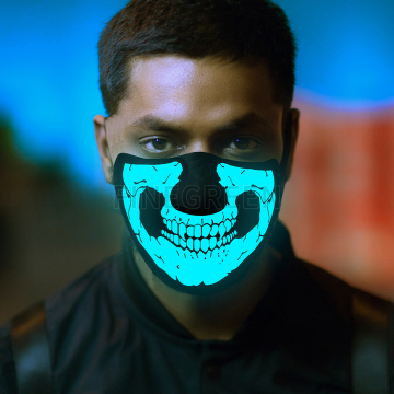 2020 New Arrival LED Light Up Mask - Sound Activated Party Lighting Mask for Christmas and Halloween