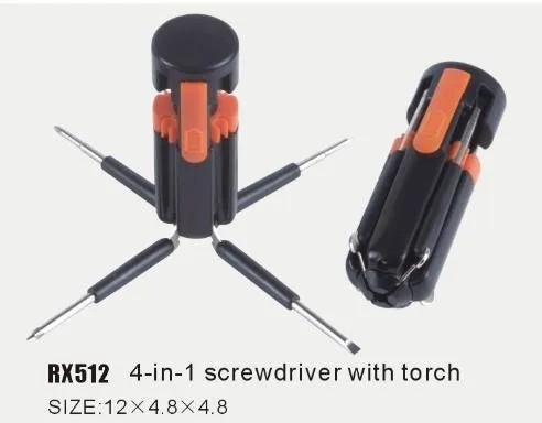 4 in1 portable screwdriver set with LED lights
