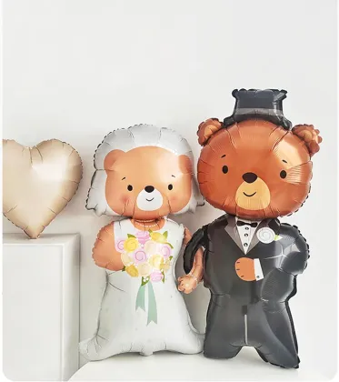Wedding Bear Aluminum Foil Balloon
