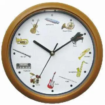 Musical Wall Clock with Hourly Chiming