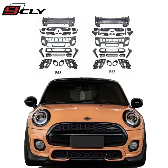 CLY F55 F56 Mini JCW Body Kit - Front & Rear Bumpers with Exhaust Pipes (2014-2020)