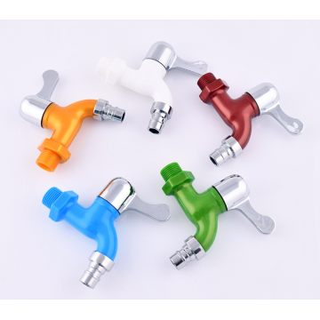 High Quality plastic water tap 1/2'' 3/4'' 1'' faucet different color Exporters water tap