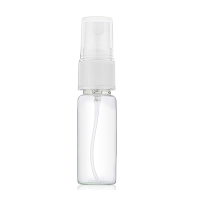 Conjunto de garrafas de viagem 100ml 50ml 30 ml de cilindro redondo formato de estimação Fine Mist Spray Pet Farnert Clear