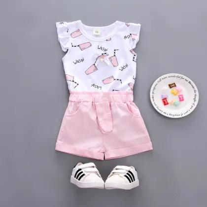 Wholesale Fashionable Formal Wear: Sweet Style Printed Kids Clothing for Baby Girls