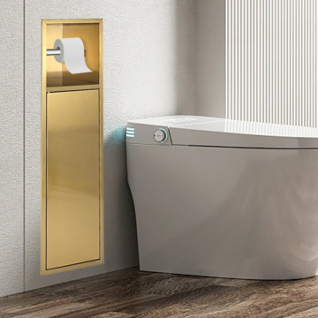 Factory Custom SS304 Metal Steel Tile Wall Shelf with Bathroom Storage