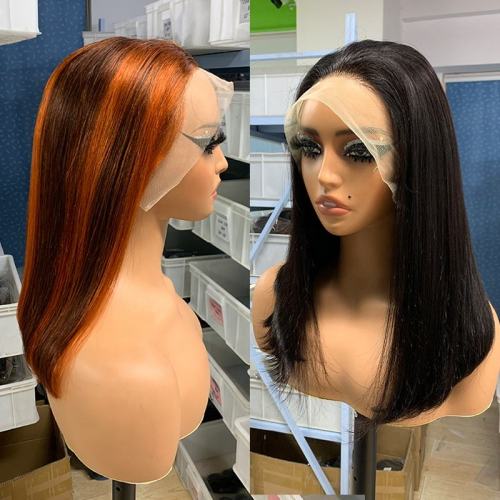 China Virgin Cuticle Aligned Hair Double Drawn Straight Bob Wig with 2*6 Kim Closure 100% Human Hair Lace Front Wigs for Black Women Manufactory