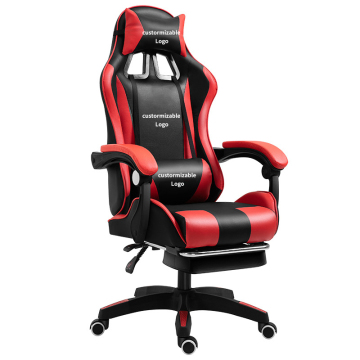 Modern Reclining Gaming Chair with Wheels for Home Office and Students - Comfortable Leather/Faux Leather Seat and Iron Frame