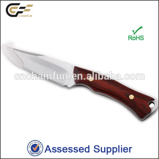 Best Small Fixed Blade Color Wooden Handle camping gear knife