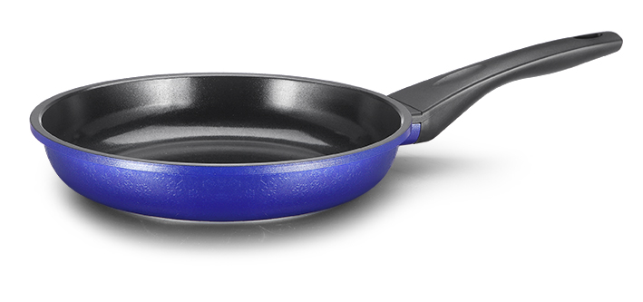 Purple Carved Aluminum Die-casting Fry Pan