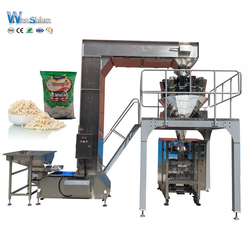 PE Film Puffs Rice Multihead Wastering Machine