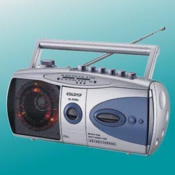 Newly-Developed AM/FM/TV Cassette Recorder player with disco lights