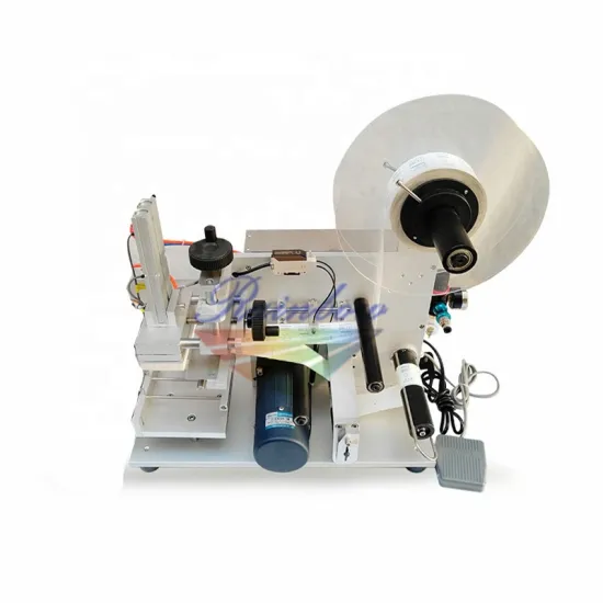 Pneumatic Tabletop Semi-Automatic Flat Label Applicator Machine