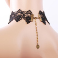 Chuỗi hạt cườm đơn giản Gothic cổ Choker ren màu đen hạt