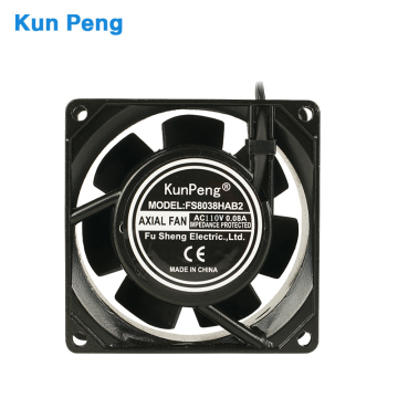 High pressure 80*80*38 compact metal fan
