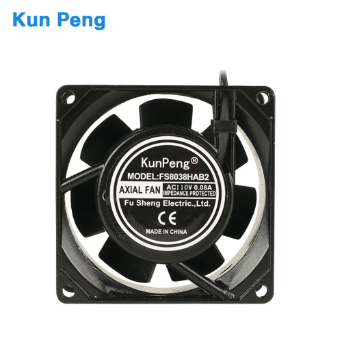 High pressure 80*80*38 compact metal fan