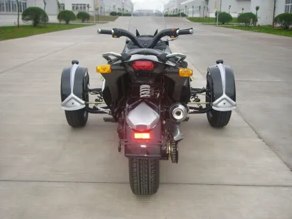 Racing Black Tricycle Motorcycle Atv 250cc With Two Seats
