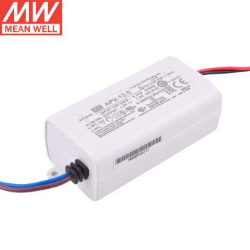 Meanwell APV Series Plastic Case IP42 Constant Voltage LED Drivers - APV-12-5, APV-12-12, APV-12-15, APV-12-24, LPC, LPV