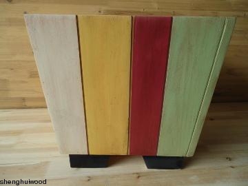 Antique Wood Square Planter