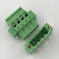 Bloco de terminal PCB vertical com flange fixo