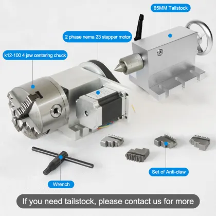 Fourth Rotary Axis CNC Spindle Motor Kit
