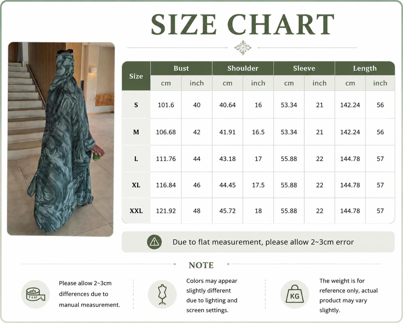 Printed Chiffon Open Abaya with Matching Headscarf