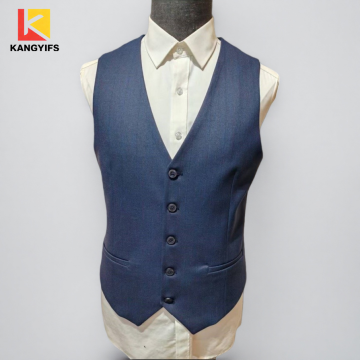 Classico gilet da lavoro blu navy con gilet interno