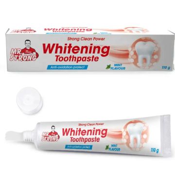 Creme de dente de clareador fresco de menta para sorrisos mais brilhantes