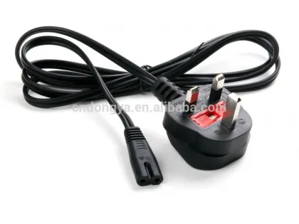 UK style bs power wire with bs 2 pin electrical plug