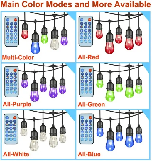 Colorful Outdoor LED String Lights