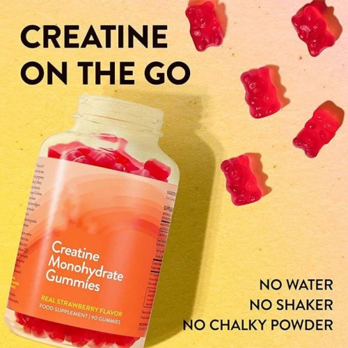 creatine gummies watermelon berry strawberry flavor lemon