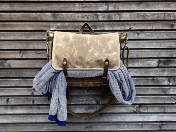 Custom high quality waxed canvas messenger bag