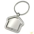 Verkaufszentrum-Geschenk-Metallhaus-Form-drehbarer Keychain