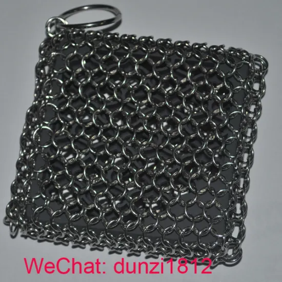 304 stainless steel cast iron pan scrubber ring mesh