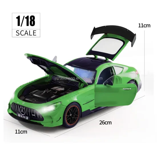 High-Quality 1:18 Scale Diecast Model Cars: AMG GT with Sound, Light, and Pullback Functionality - An Alluring Metal Car Decoration