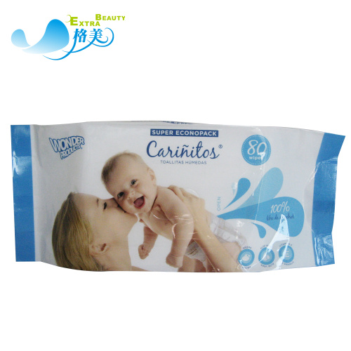 Lenços umedecidos orgânicos biodegradáveis ​​para bebês lenços umedecidos macios